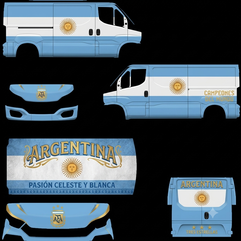 Azul y blanco