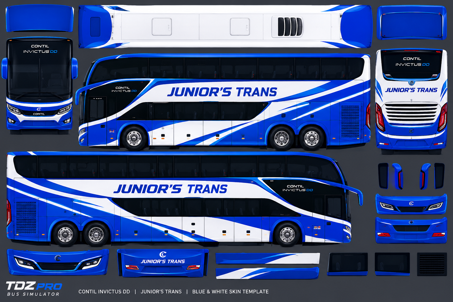 BLUE JUNIOR TRANS